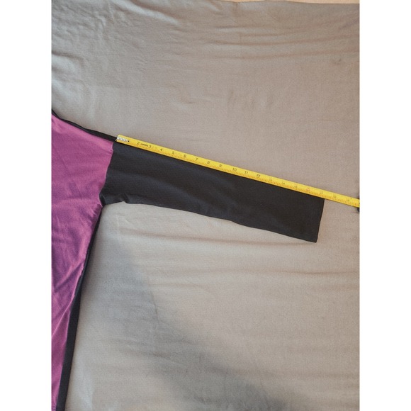 Karen Kane Colorblock V-Neck Blouse Women's Magenta and Black ...size L - Picture 5 of 8